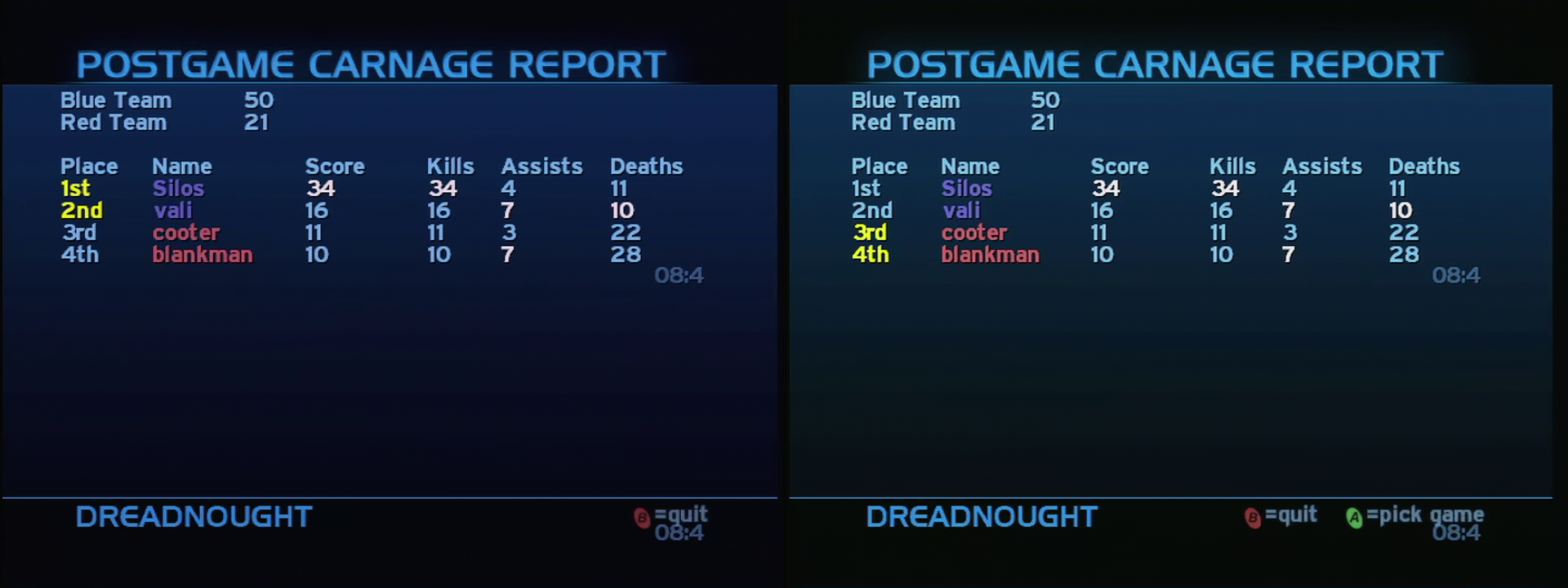 Post Game Carnage Report
