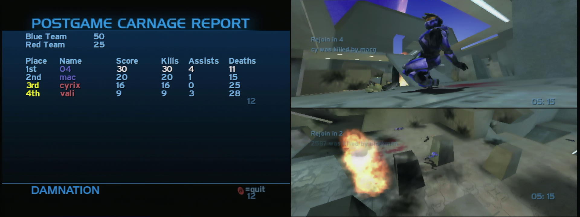 Post Game Carnage Report