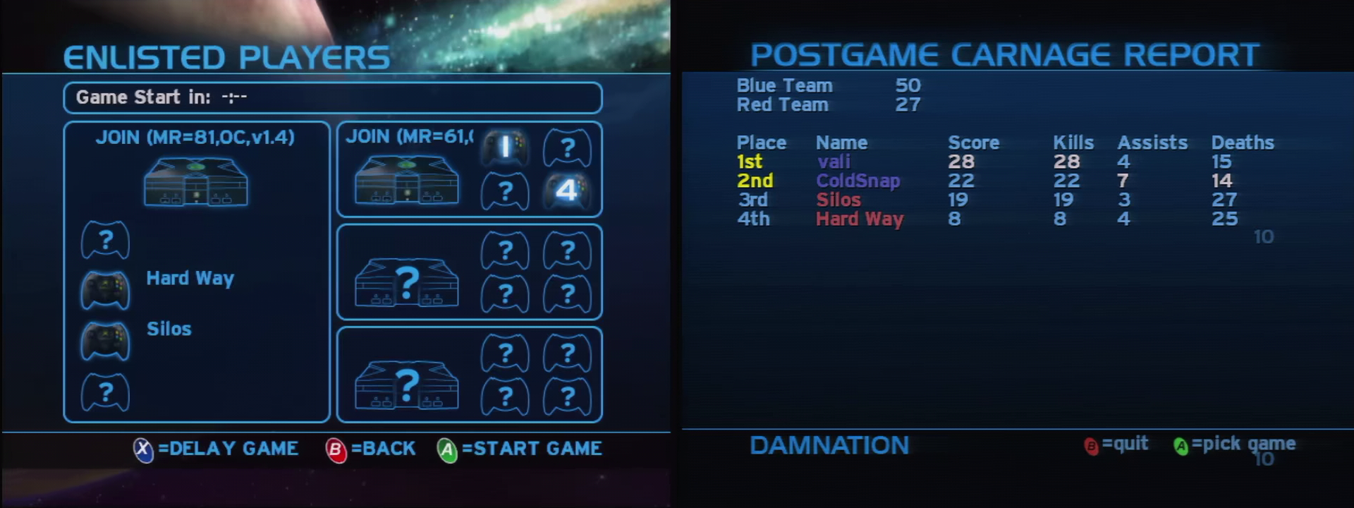 Post Game Carnage Report
