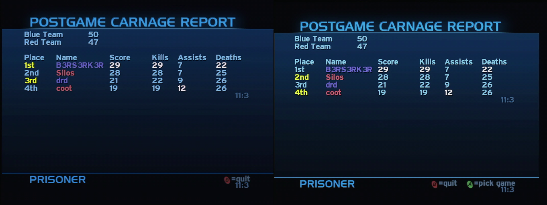 Post Game Carnage Report