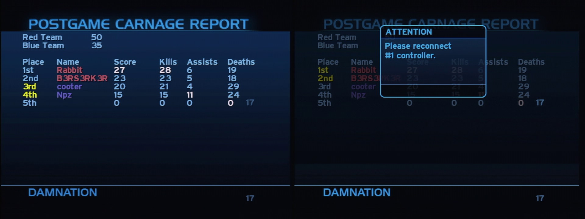 Post Game Carnage Report