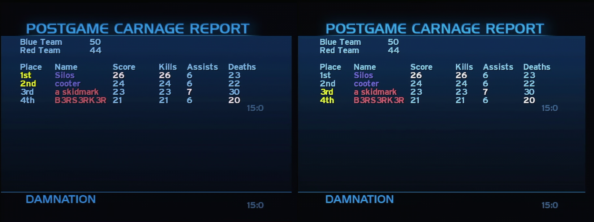 Post Game Carnage Report